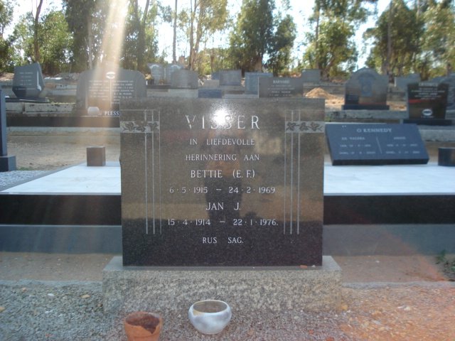 VISSER Jan J. 1914-1976 &amp; E.F. 1915-1969