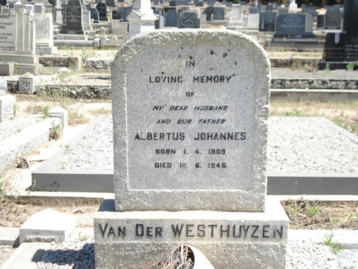 WESTHUIZEN Albertus Johannes, van der 1909-1946