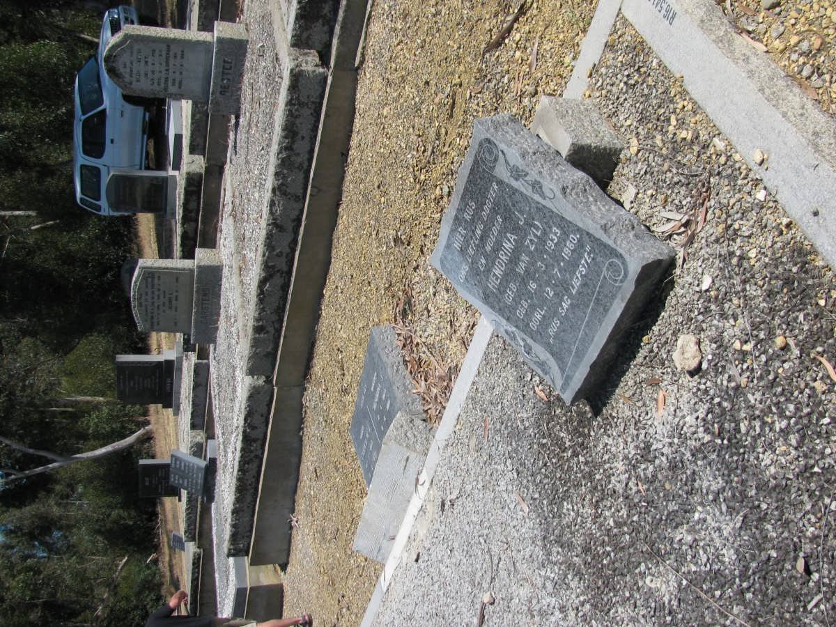 ZYL Hendrina J., van nee VAN ZYL 1933-1960