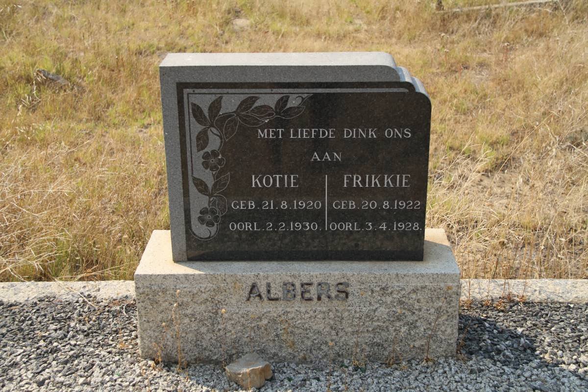ALBERS Kotie 1920-1930 :: ALBERS Frikkie 1922-1928