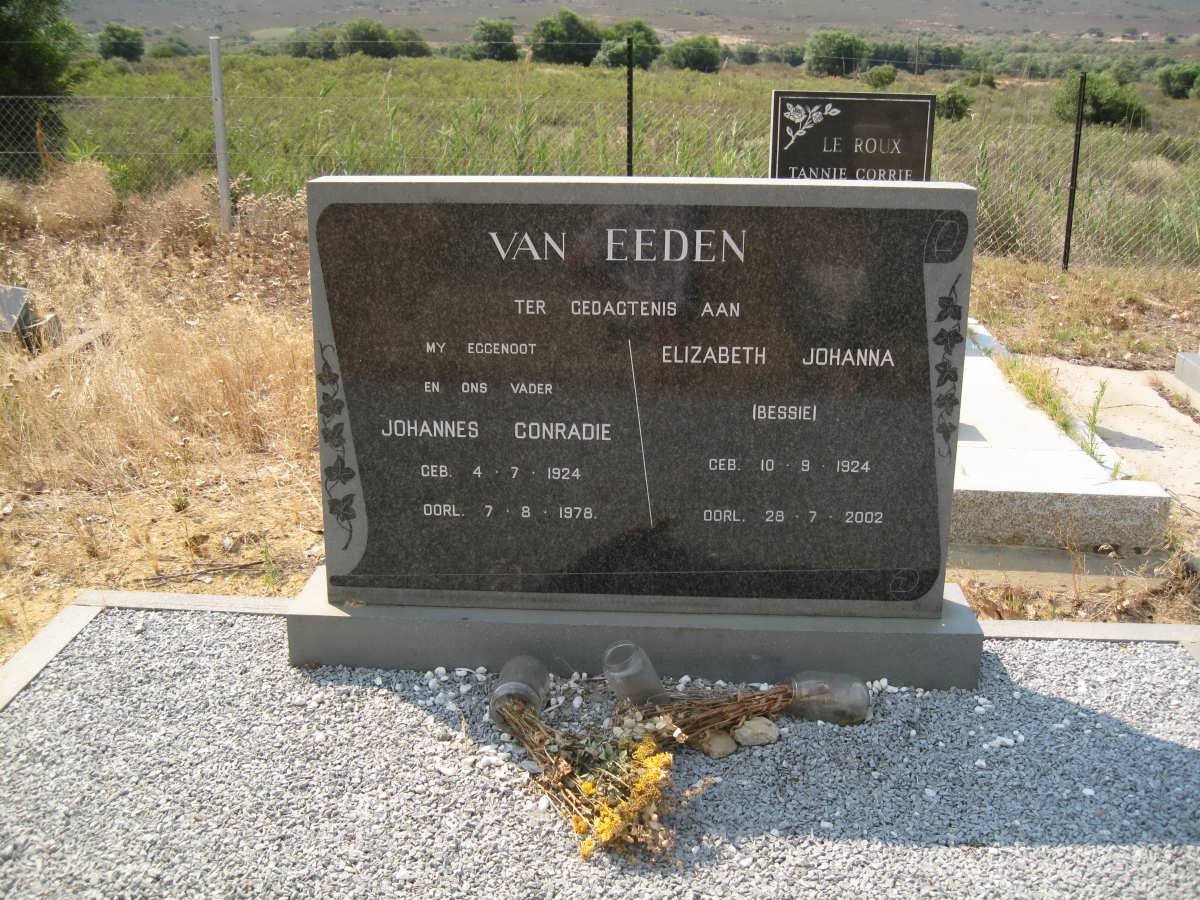 EEDEN Johannes Conradie, van 1924-1978 &amp; Elizabeth Johanna 1924-2002