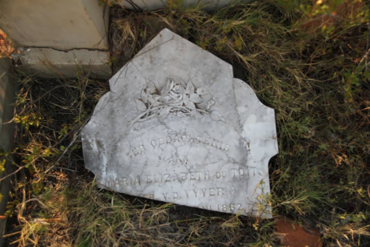 TOIT Maria Elizabeth, du nee V.D. VYVER 1832-1900 