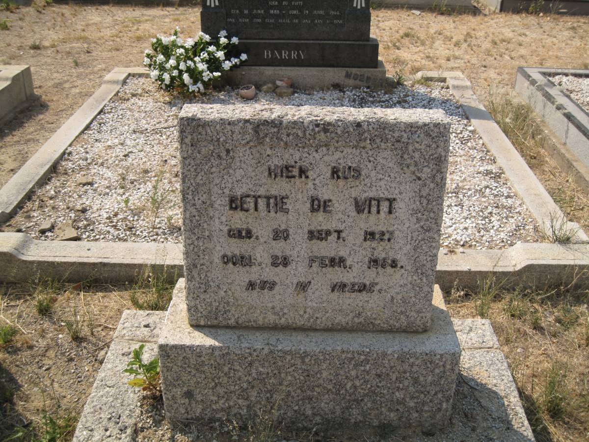 WITT Bettie, de 1927-195?