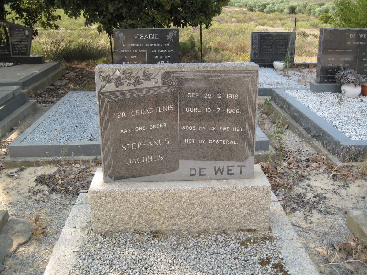 WET Stephanus Jacobus, de 1918-1966