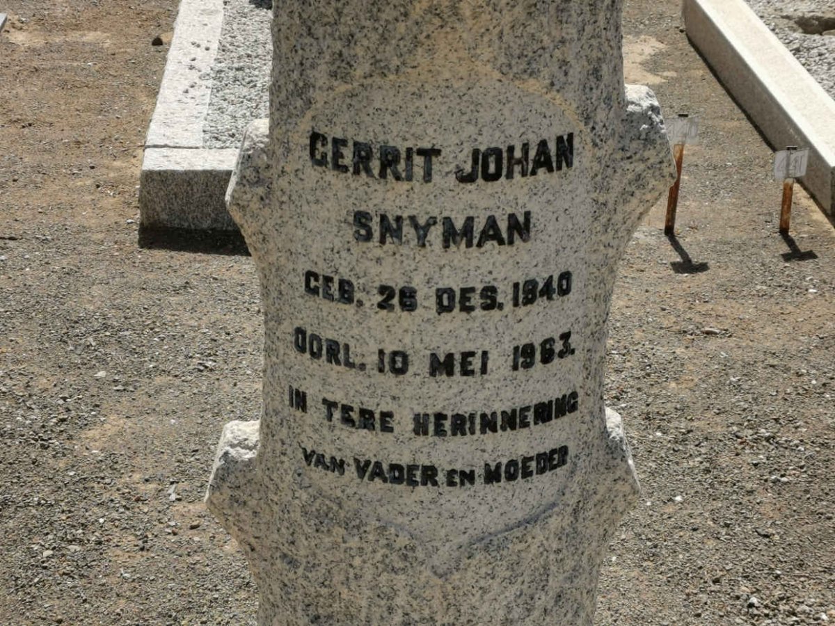 SNYMAN Gerrit Johan 1940-1963