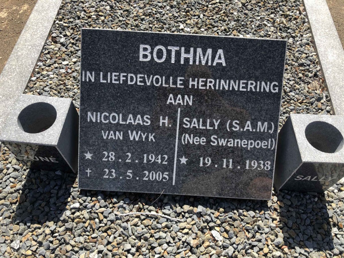 BOTHMA Nicolaas H. van Wyk 1942-2005 &amp; S.A.M. SWANEPOEL 1938-
