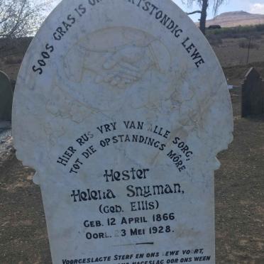 SNYMAN Hester Helena nee ELLIS 1866-1928