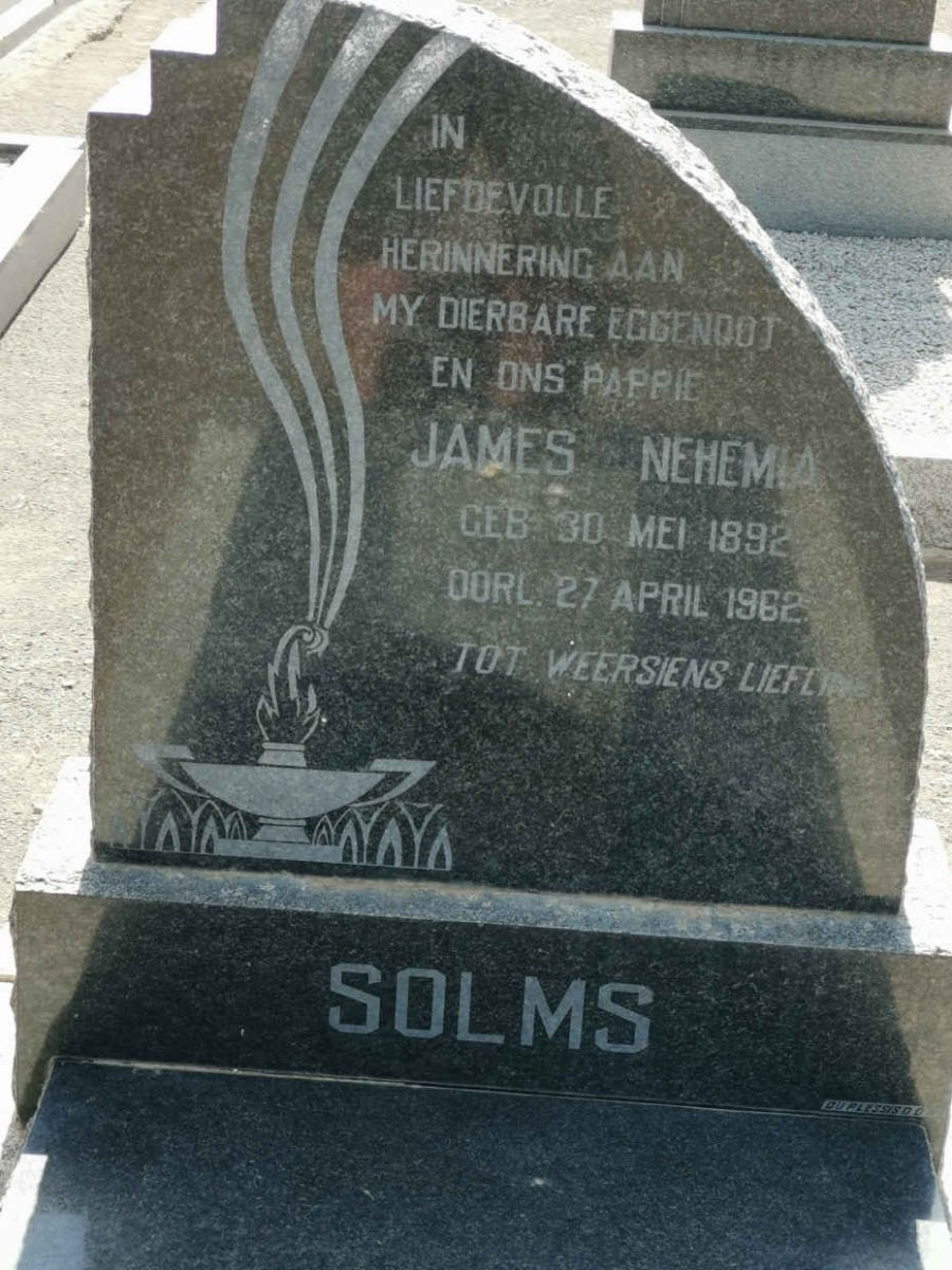 SOLMS James Nehemia 1892-1962
