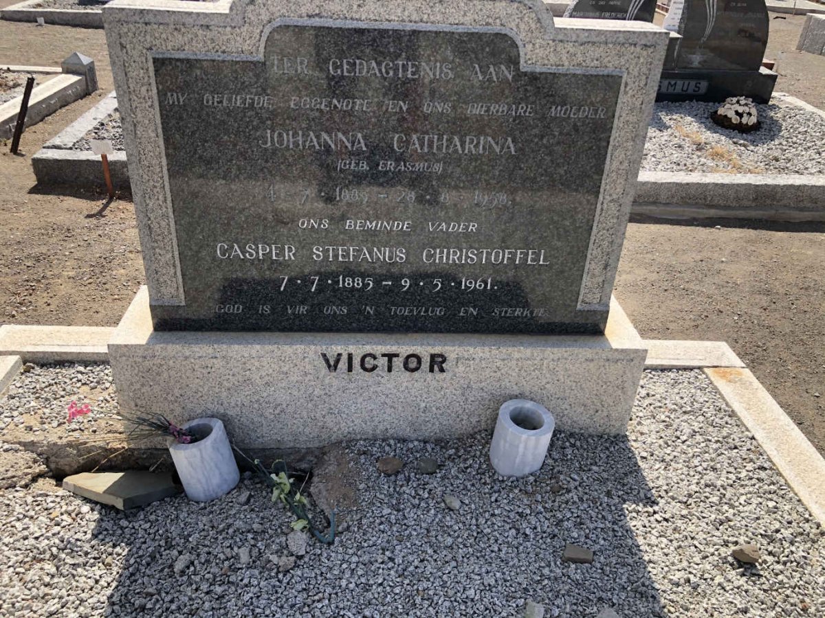 VICTOR Casper Stefanus Christoffel 1885-1961 &amp; Johanna Catharina ERASMUS 1885-1958