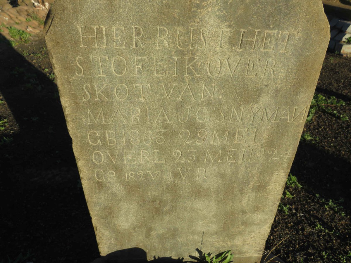 SNYMAN Maria J.C. 1863-1924
