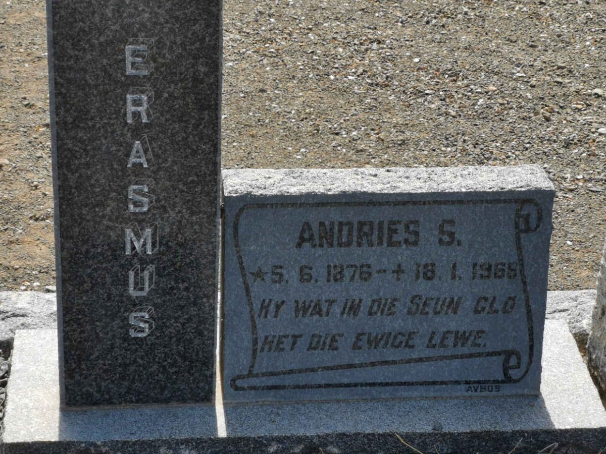 ERASMUS Andries S. 1876-1966 &amp; E.C.J. BOTES 1882-1954 _1