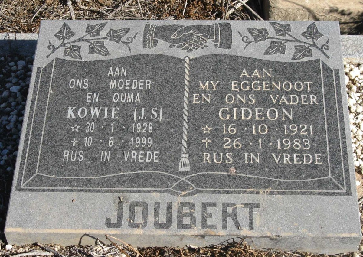 JOUBERT Gideon 1921-1983 &amp; J.S. 1928-1999