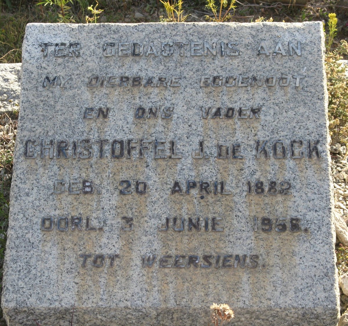 KOCK Christoffel J., de 1882-1956
