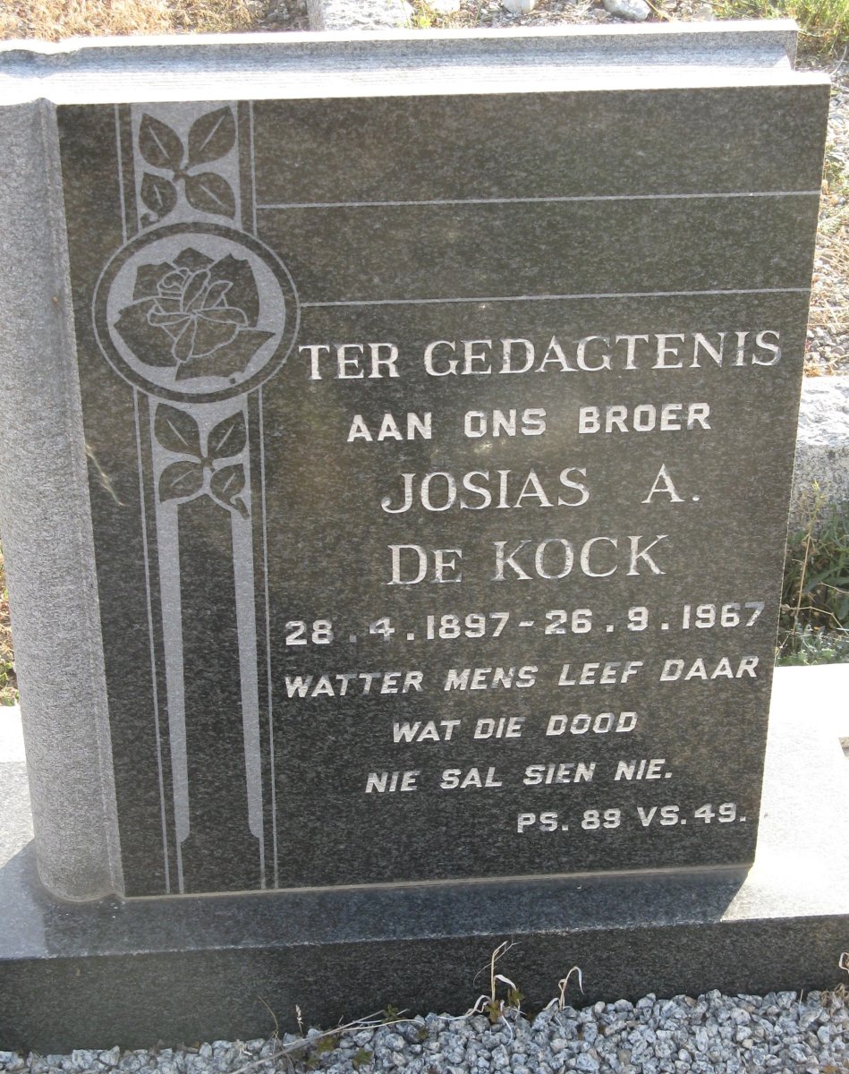 KOCK Josias A, de 1897-1967
