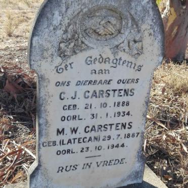 CARSTENS C.J. 1888-1934 & M.W. LATEGAN 1887-1944
