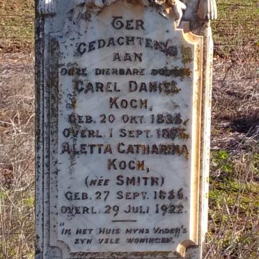 KOCH Carel Daniel 1828-1893 & Aletta Catharina SMITH  1836-1922