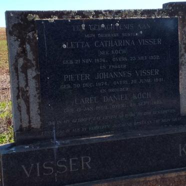 VISSER Pieter Johannes 1874-1941 & Aletta Catharina KOCH 1876-1932 :: KOCH Carel Daniel 1860-1895