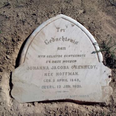 O'KENNEDY Johanna Jacoba nee HOFFMAN 1842-1921