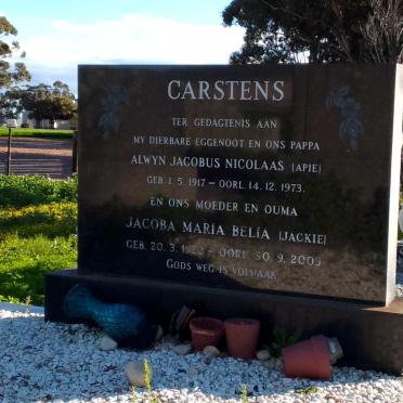 CARSTENS Alwyn Jacobus Nicolaas 1917-1973 & Jacoba Maria Belia 19??-2005