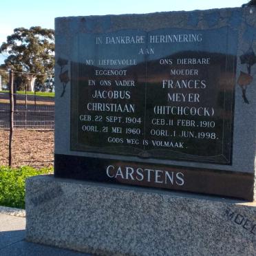 CARSTENS Jacobus Christiaan 1904-1960 & Frances Meyer HITCHCOCK 1910-1998