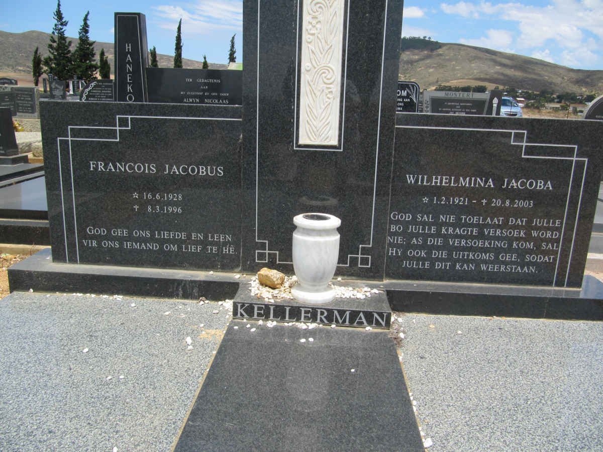 KELLERMAN Francois Jacobus 1928-1996 &amp; Wilhelmina Jacoba 1921-2003