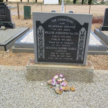 ZYL Willem Johannes, van 1901-1967 &amp; Susanna Sophia Maria CARSTENS 1902-1982