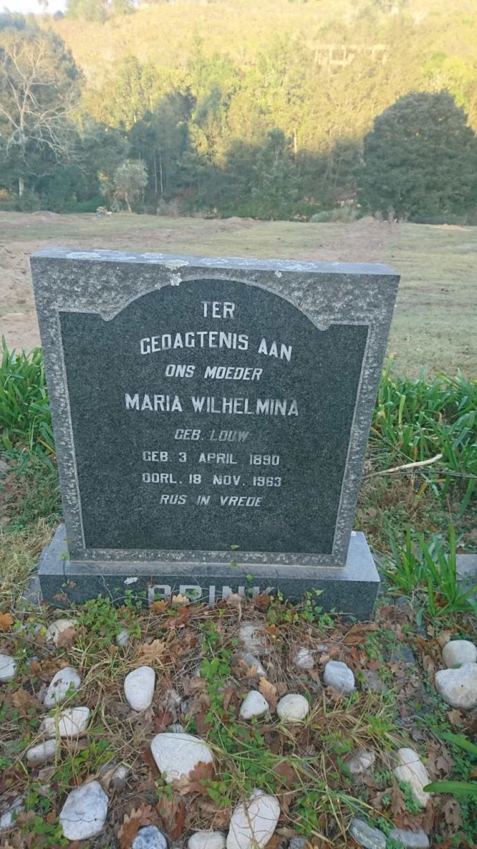 BRINK Maria Wilhelmina nee LOUW 1890-1963