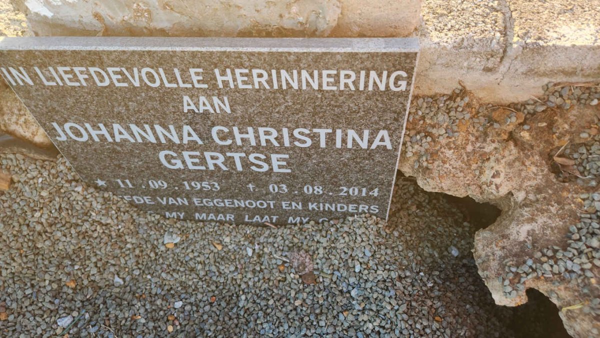 GERTSE Johanna Christina 1953-2014