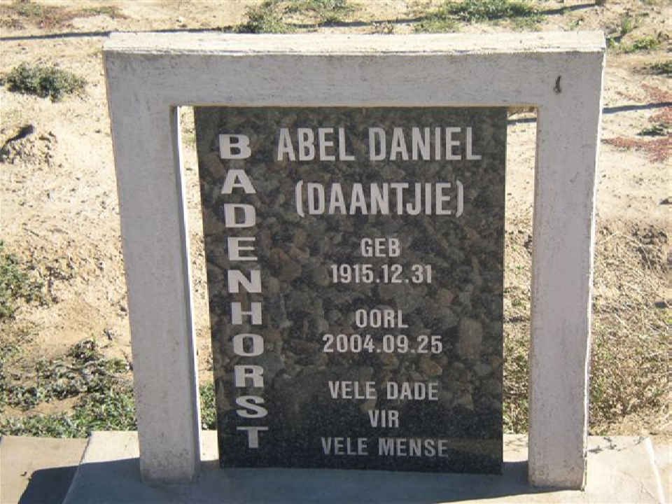 BADENHORST Abel Daniel 1915-2004
