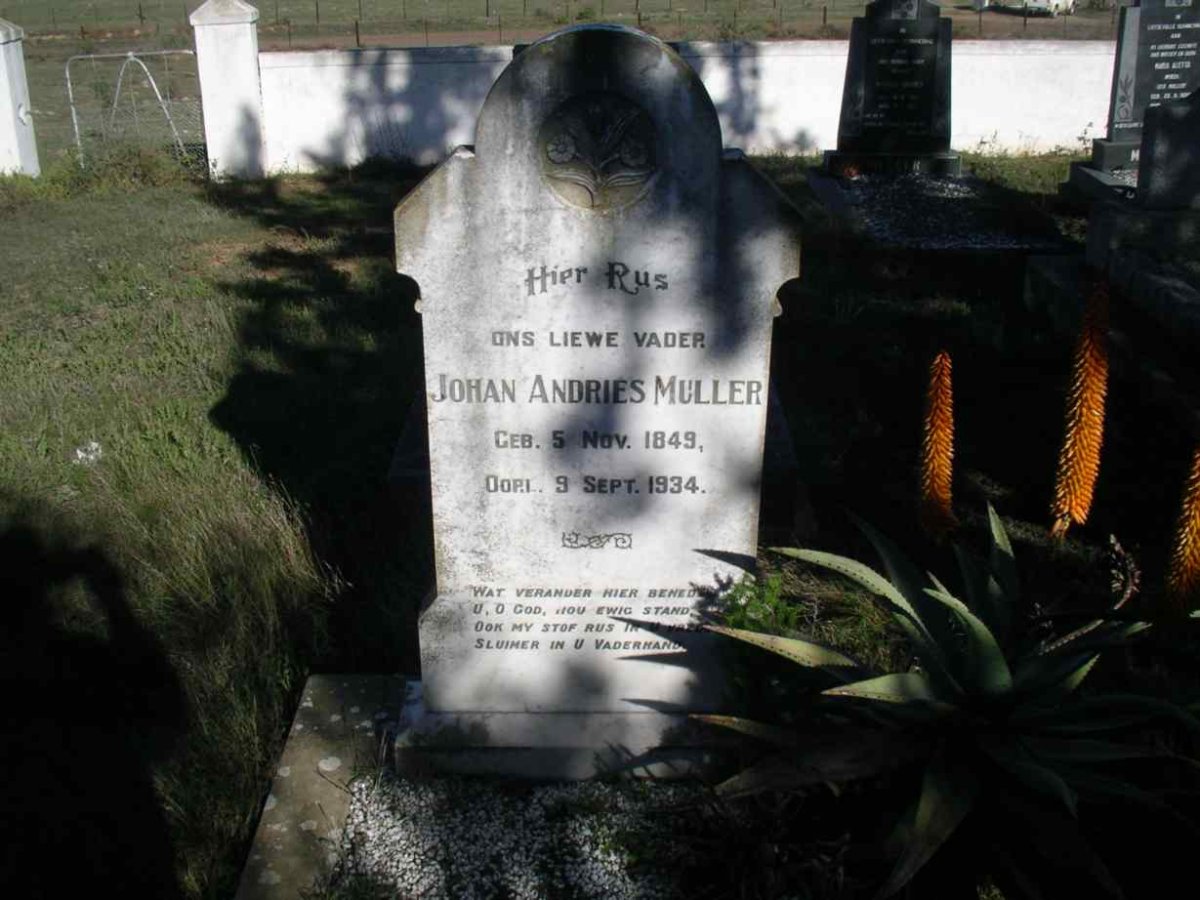 MULLER Johan Andries 1849-1934