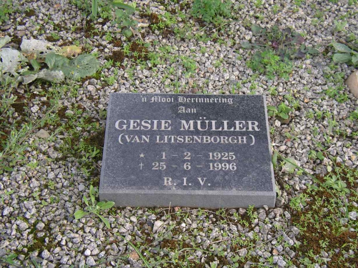 MÜLLER Gesie nee VAN LITSENBORGH 1925-1996