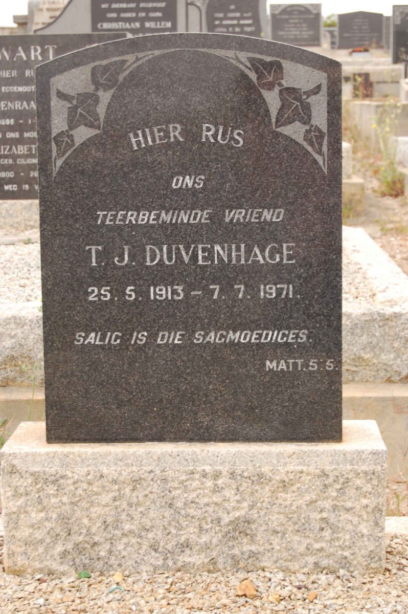 DUVENHAGE T.J. 1913-1971