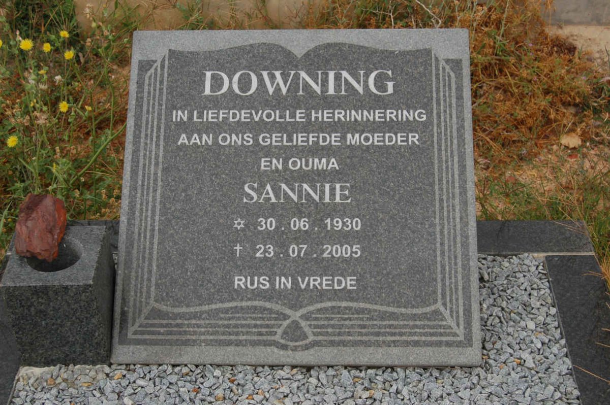 DOWNING Sannie 1930-2005