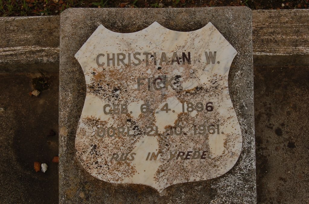 FICK Christiaan W. 1896-1961