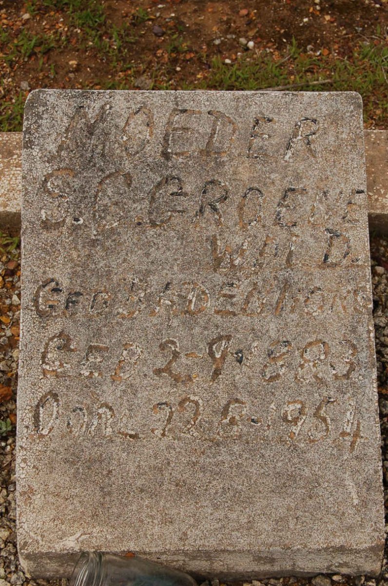 GROENWALD S.G. nee BADENHORST 1883-1954