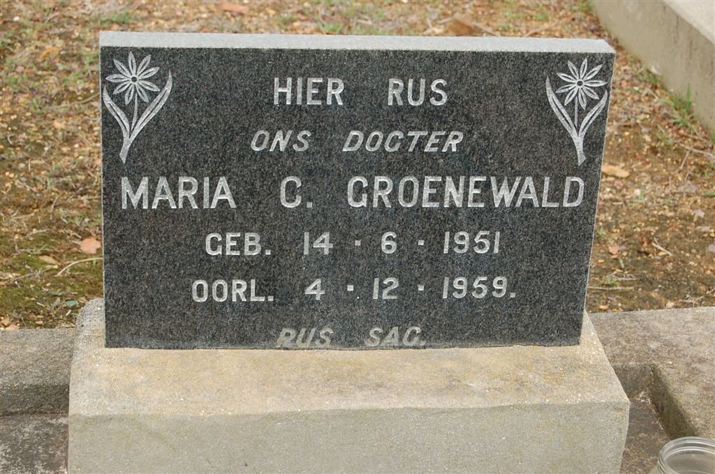 GROENEWALD Maria C. 1951-1956