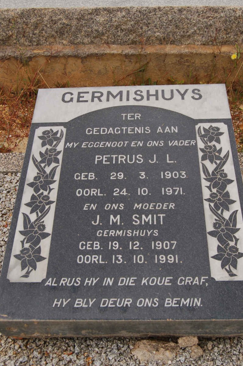 GERMISHUYS Petrus J.L. 1903-1971 &amp; J.M. SMIT 1907-1991