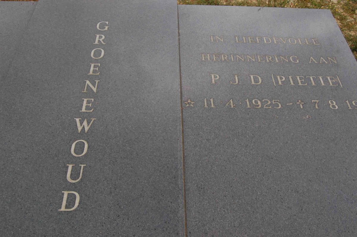 GROENEWOUD P.J.D. 1925-1???
