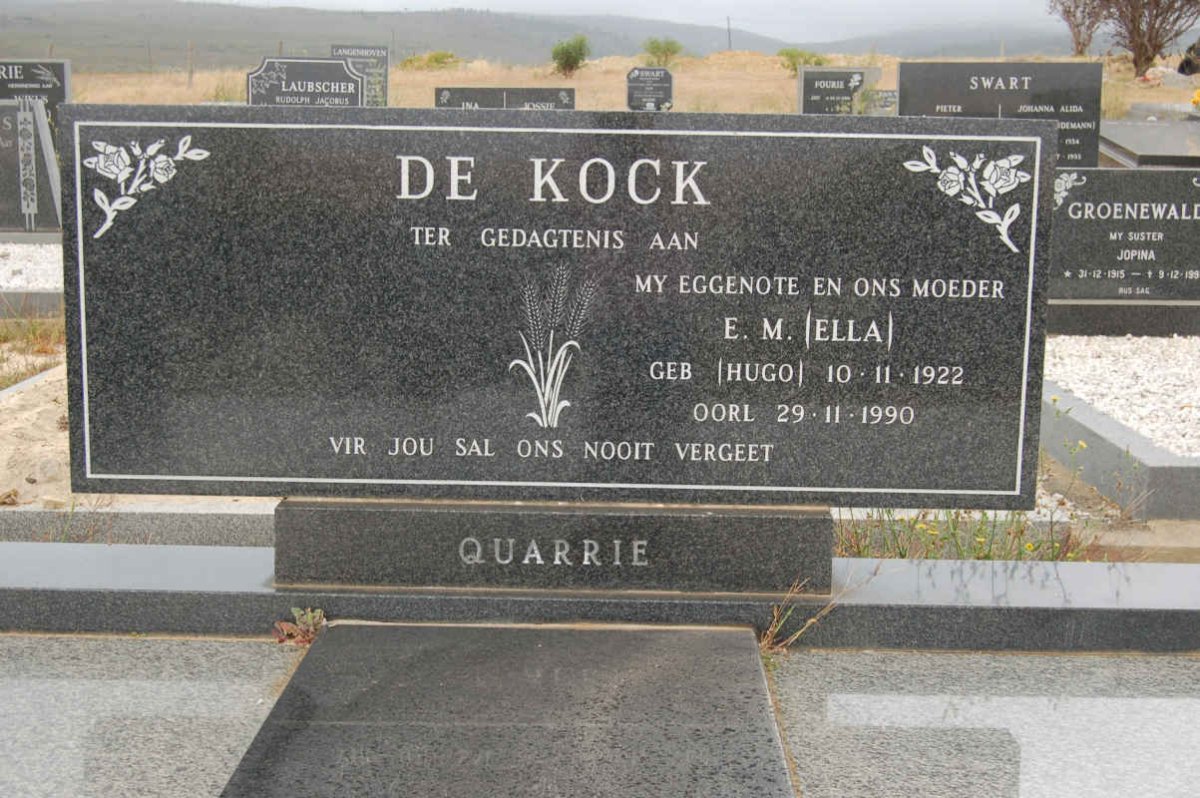 KOCK E.M., de nee HUGO 1922-1990