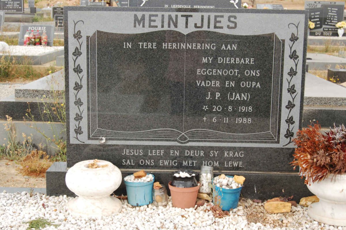 MEINTJIES J.P. 1918-1988