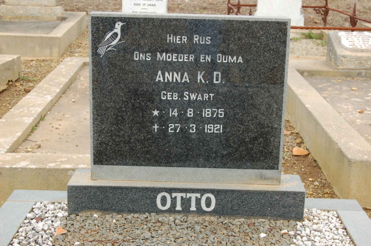OTTO Anna K.D. nee SWART 1875-1921