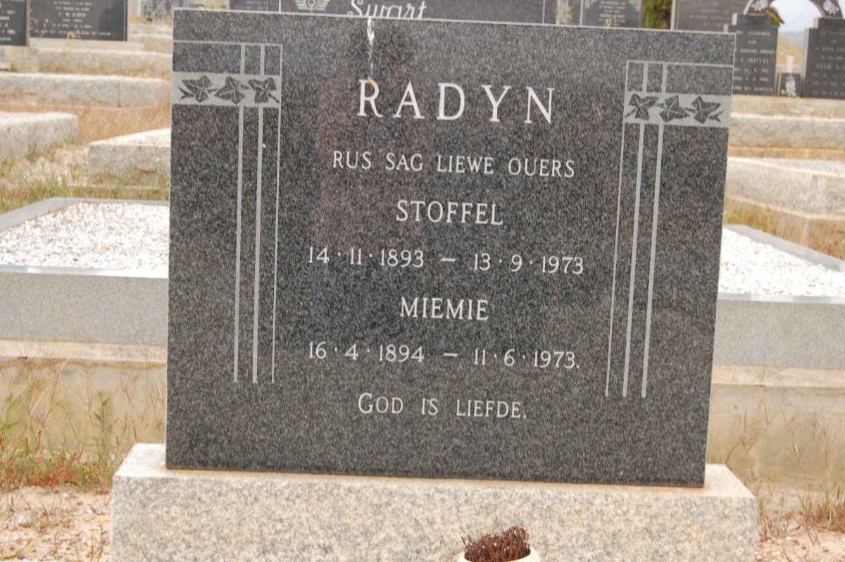 RADYN Stoffel 1893-1973 &amp; Miemie 1894-1973