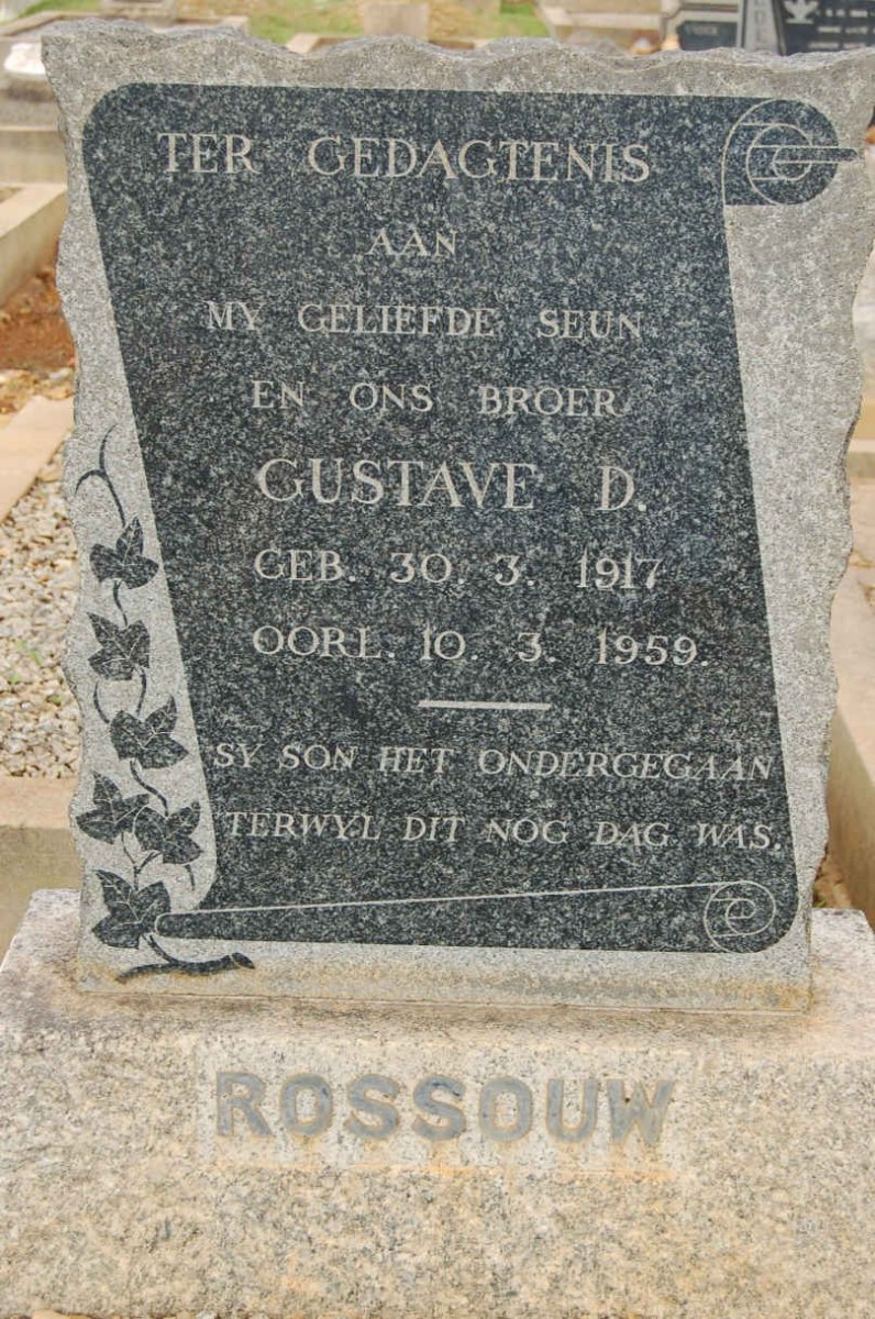 ROSSOUW Gustave D. 1917-1959
