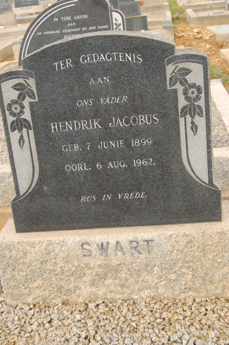 SWART Hendrik Jacobus 1899-1962