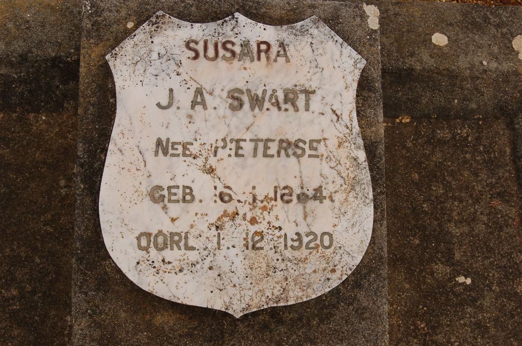 SWART J.A. nee PIETERSE 1864-1920