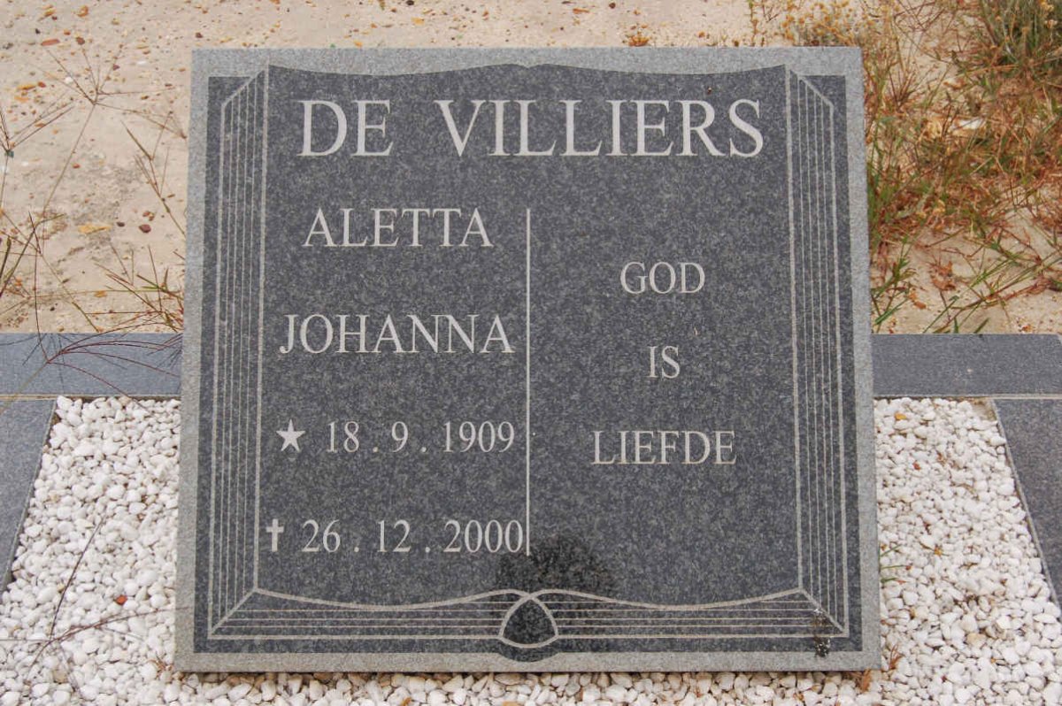 VILLIERS Aletta Johanna, de 1909-2000