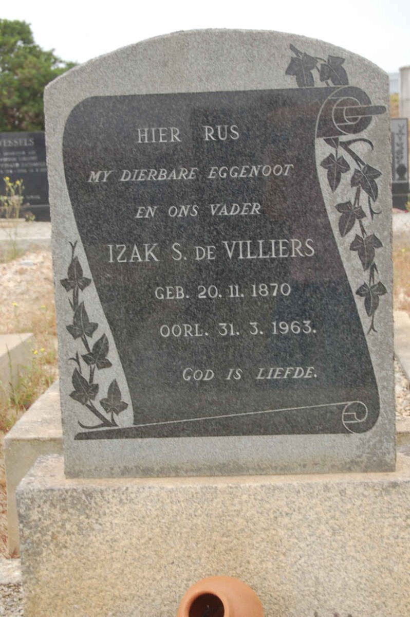 VILLIERS Izak S., de 1970-1963