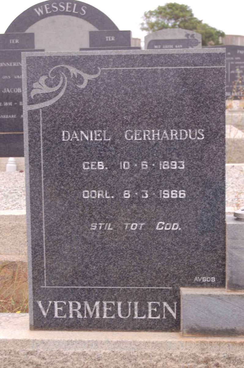 VERMEULEN Daniel Gerhardus 1893-1966