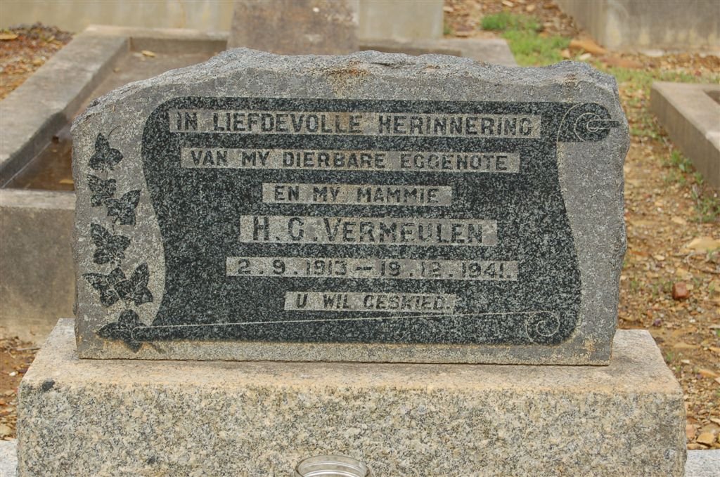 VERMEULEN H.C. 1913-1941