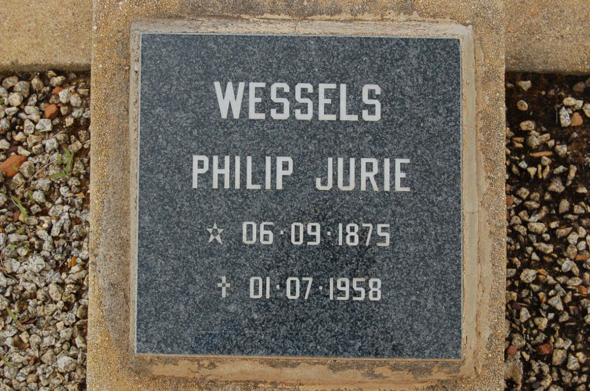 WESSELS Philip Jurie 1875-1958